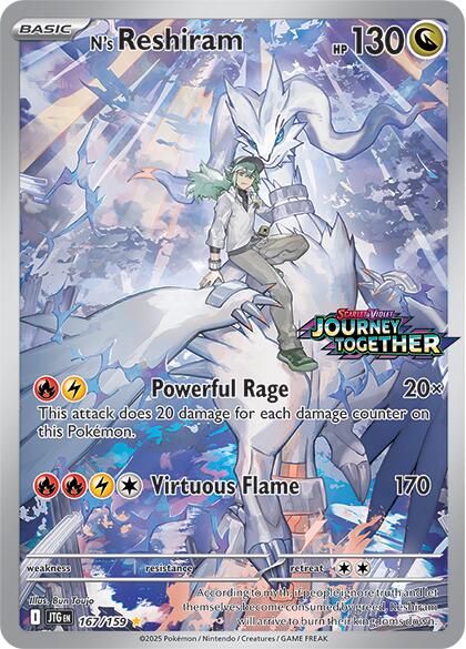 N's Reshiram - 167/159 (Journey Together Stamped) [MCAP - 167/159]