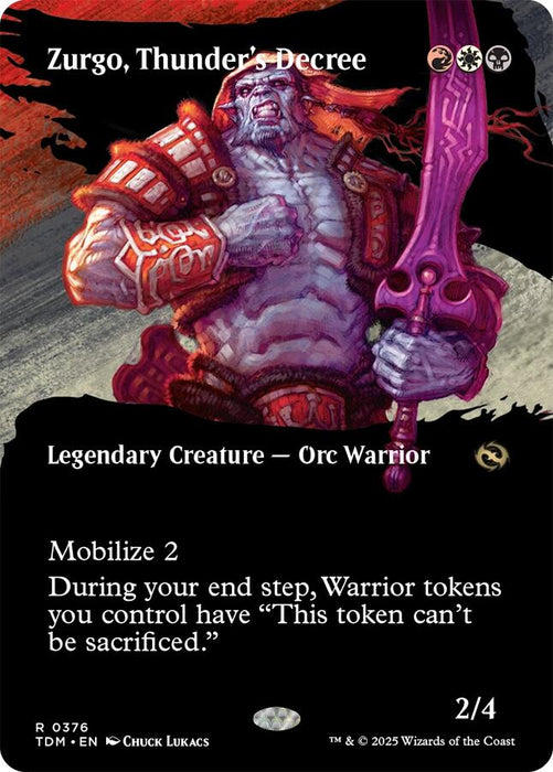 Zurgo, Thunder's Decree (Borderless) [TDM - 376]