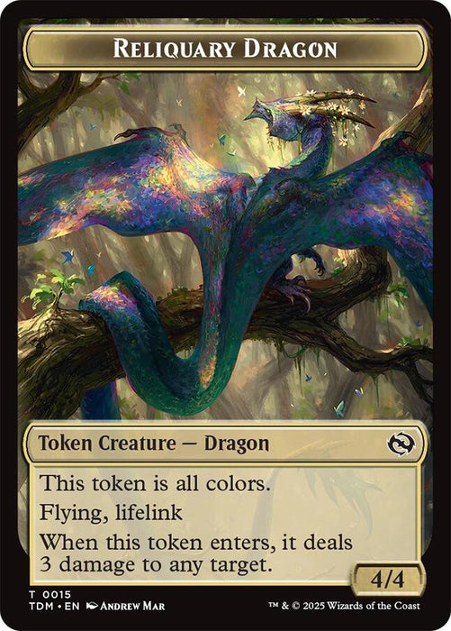 Reliquary Dragon // Dragon (0011) Double-Sided Token [TDM - 15 // 11]