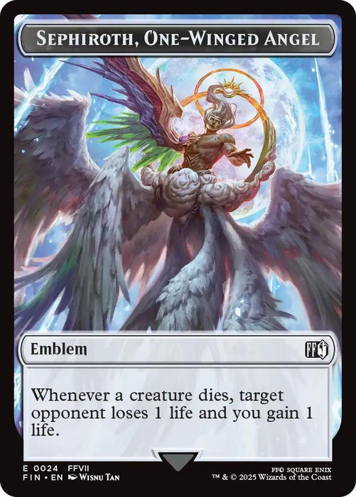 Emblem - Sephiroth, One-Winged Angel // Robot Warrior (0012) Double-Sided Token [FIN - 24 // 12]