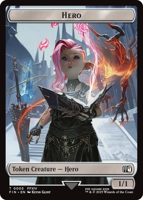 Hero (0005) // Wizard (0015) Double-Sided Token [FIN - 5 // 15]