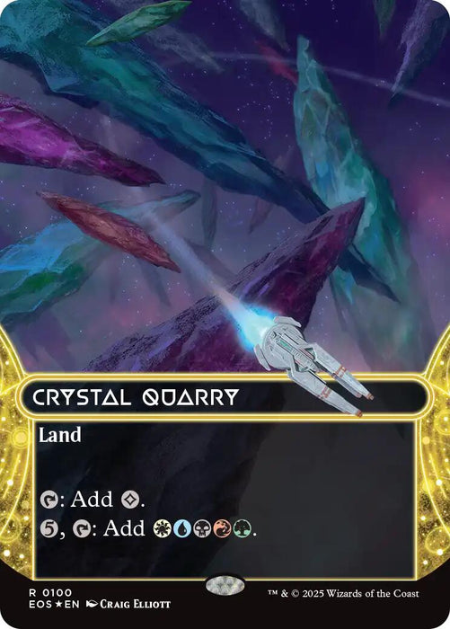 Crystal Quarry (0100) (Borderless) (Galaxy Foil) [EOS - 100]