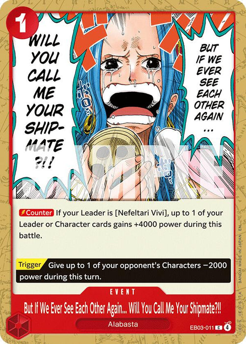 But If We Ever See Each Other Again... Will You Call Me Your Shipmate?!!