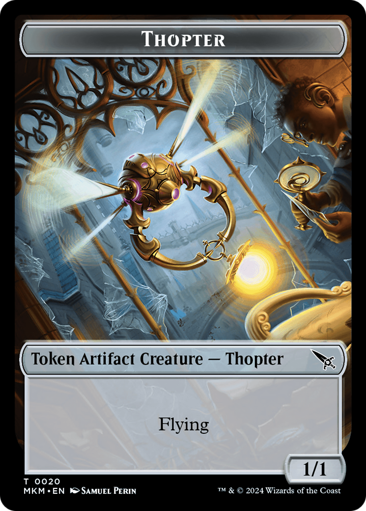 Thopter (0020) // Imp Double-Sided Token [Murders at Karlov Manor Tokens] | Yard's Games Ltd