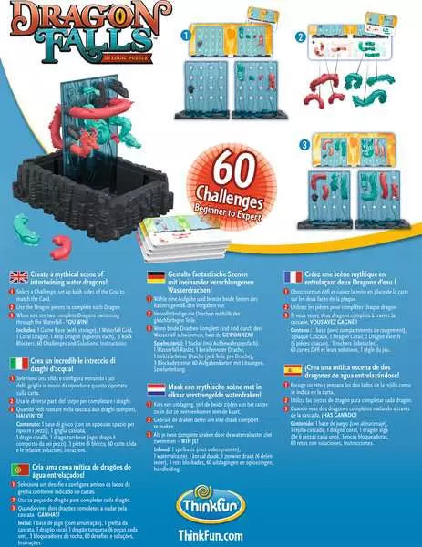 Dragon Falls 3D Logic Puzzle - ThinkFun [New]