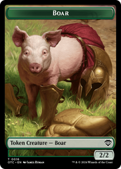 Boar // Drake Double-Sided Token [Outlaws of Thunder Junction Commander Tokens] | Yard's Games Ltd