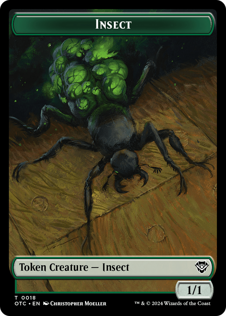 Insect // Elemental (0017) Double-Sided Token [Outlaws of Thunder Junction Commander Tokens] | Yard's Games Ltd
