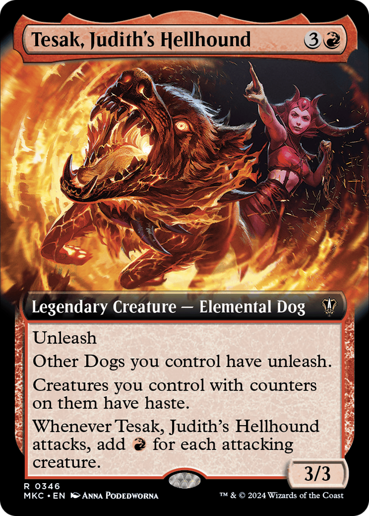 Tesak, Judith's Hellhound (Extended Art) [Murders at Karlov Manor Commander] | Yard's Games Ltd