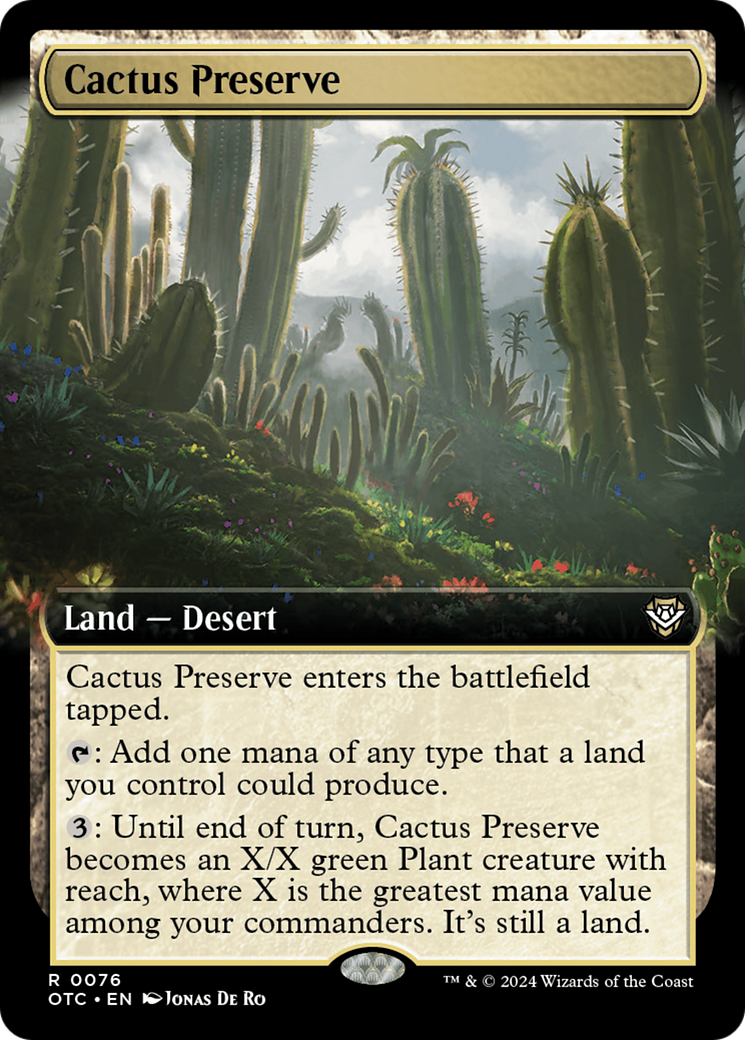 Cactus Preserve (Extended Art) [Outlaws of Thunder Junction Commander] | Yard's Games Ltd