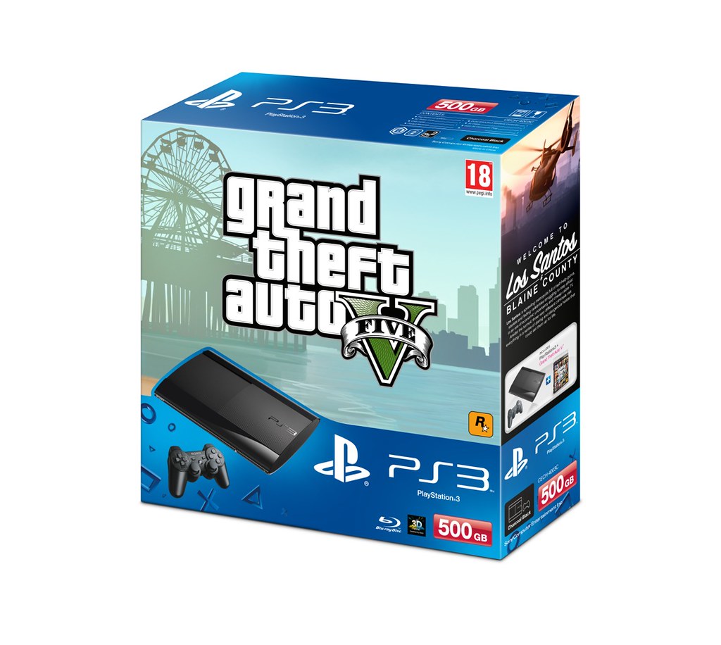 PS3 Super Slim GTA V Edition Boxed - Preowned | Yard's Games Ltd