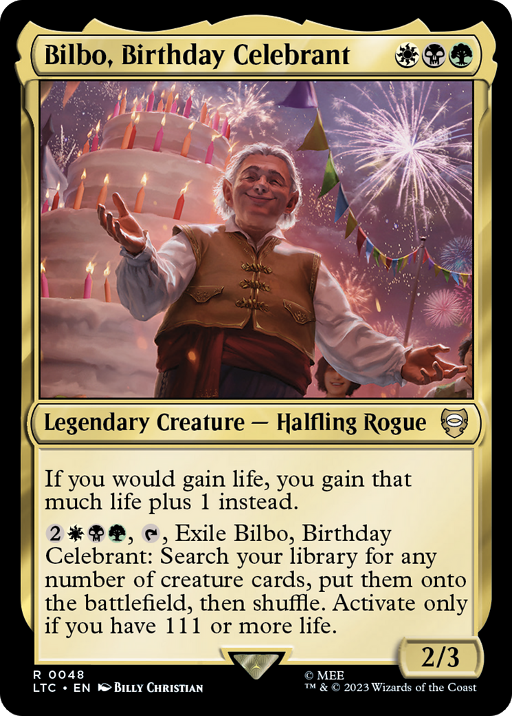 Bilbo, Birthday Celebrant [The Lord of the Rings: Tales of Middle-Earth Commander] | Yard's Games Ltd