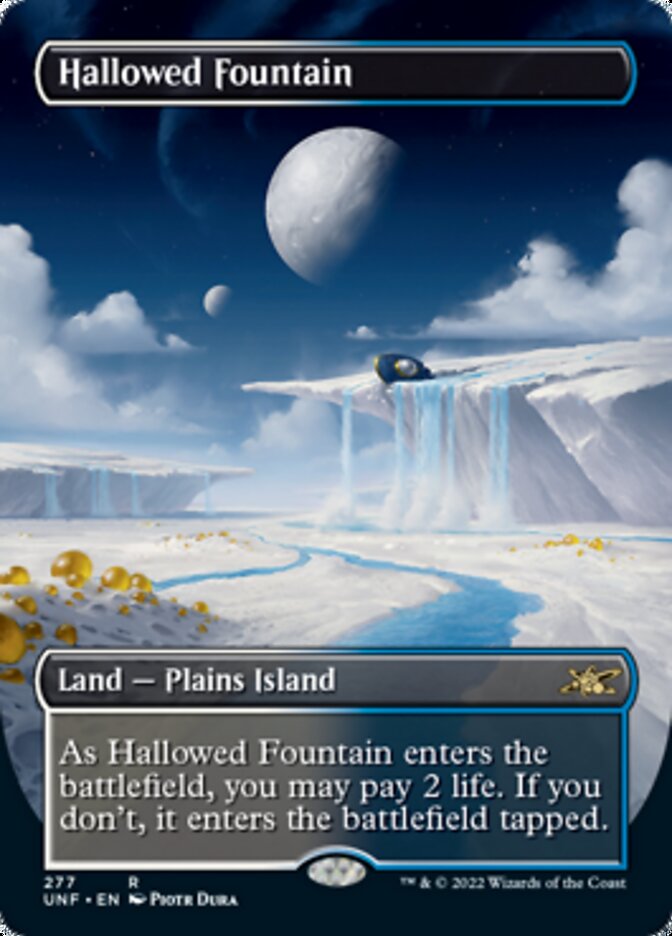 Hallowed Fountain (Borderless) [Unfinity] | Yard's Games Ltd