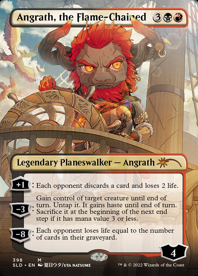 Angrath, the Flame-Chained (Borderless) [Secret Lair Drop Series] | Yard's Games Ltd