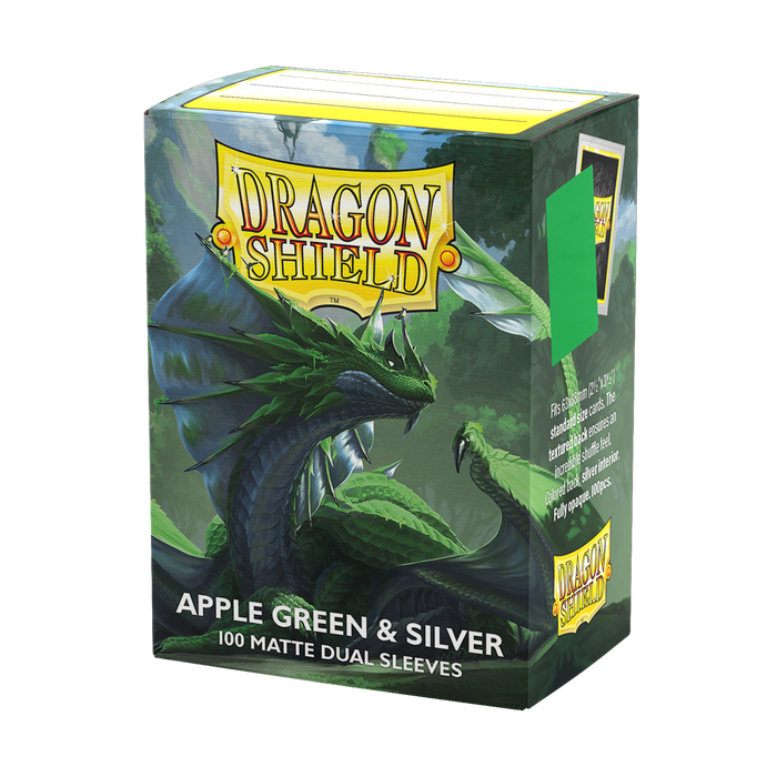Dragon Shield: Standard 100ct Sleeves - Apple Green & Silver