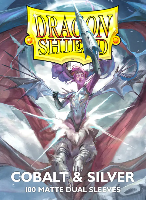 Dragon Shield: Standard 100ct Sleeves - Cobalt & Silver