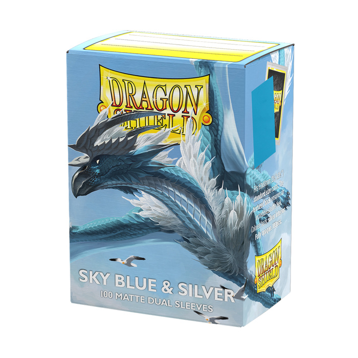Dragon Shield: Standard 100ct Sleeves - Sky Blue & Silver (Matte)
