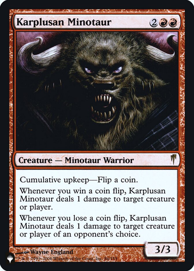 Karplusan Minotaur [Secret Lair: Heads I Win, Tails You Lose] | Yard's Games Ltd