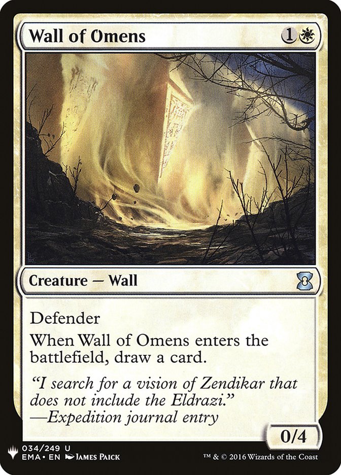 Wall of Omens [Mystery Booster] | Yard's Games Ltd
