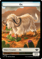 Zombie // Ox Warrior Double-Sided Token [Outlaws of Thunder Junction Commander Tokens] | Yard's Games Ltd