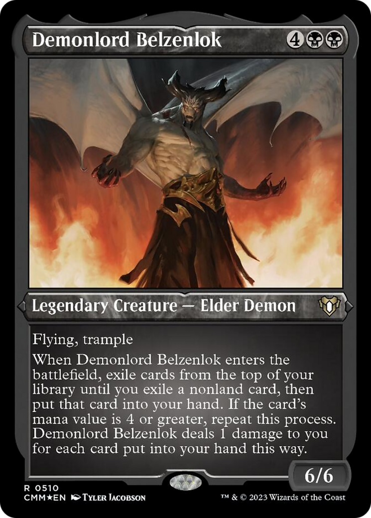 Demonlord Belzenlok (Foil Etched) [Commander Masters] | Yard's Games Ltd