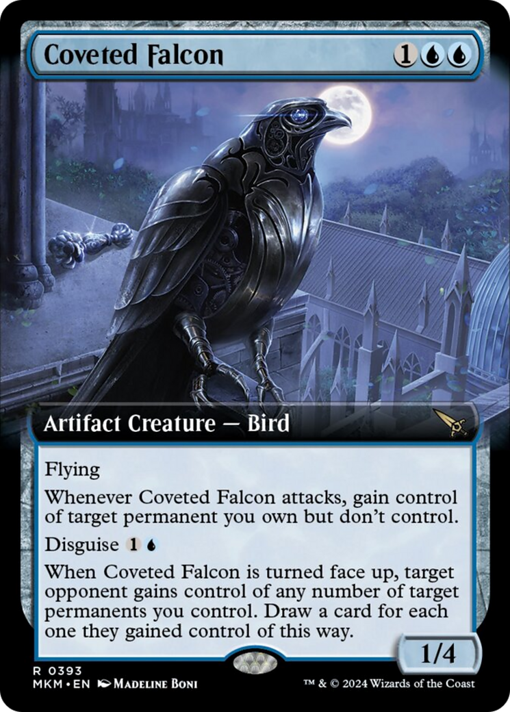 Coveted Falcon (Extended Art) [Murders at Karlov Manor] | Yard's Games Ltd