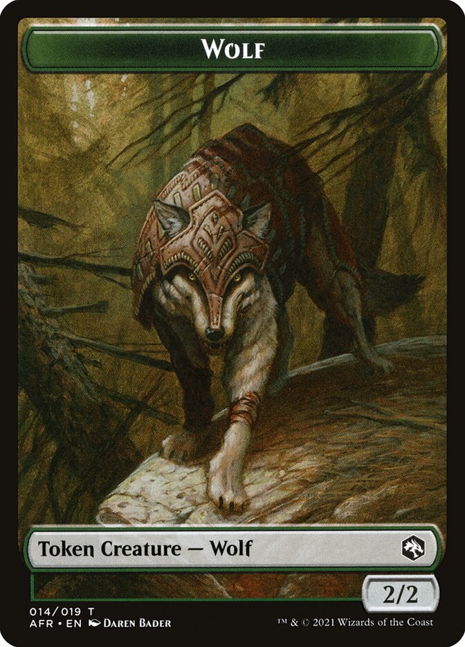 Wolf // Angel Double-Sided Token [Dungeons & Dragons: Adventures in the Forgotten Realms Tokens] | Yard's Games Ltd