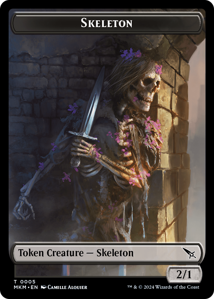 Skeleton Token [Murders at Karlov Manor Tokens] | Yard's Games Ltd