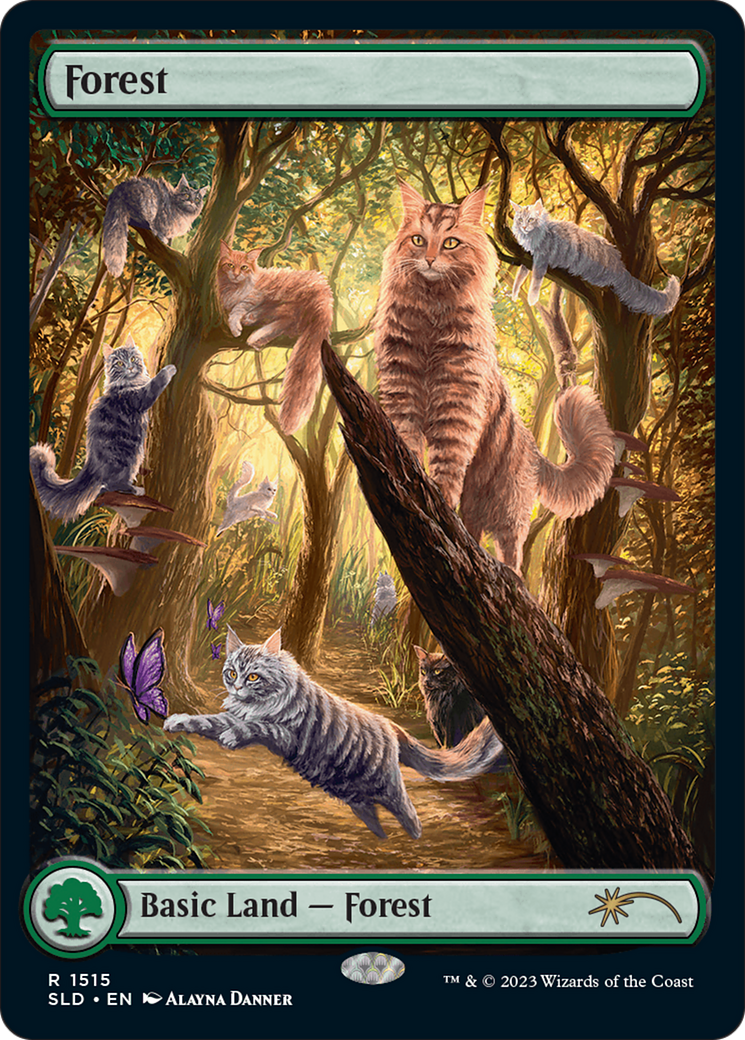Forest (1515) [Secret Lair Commander Deck: Raining Cats and Dogs] | Yard's Games Ltd