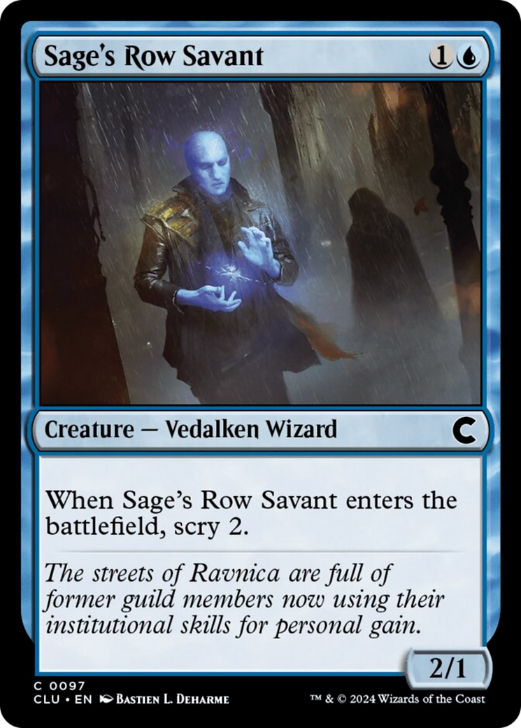 Sage's Row Savant [Ravnica: Clue Edition] | Yard's Games Ltd