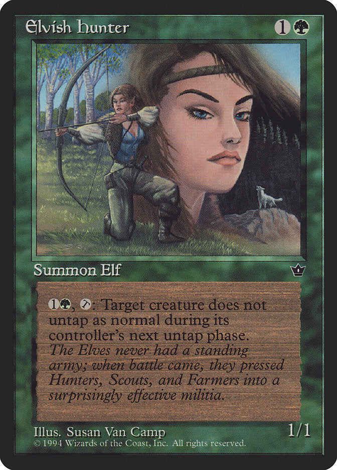 Elvish Hunter (Susan Van Camp) [Fallen Empires] | Yard's Games Ltd