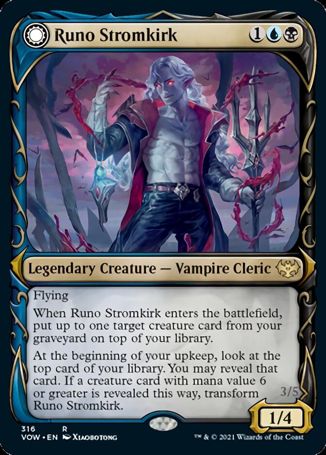 Runo Stromkirk // Krothuss, Lord of the Deep (Showcase Fang Frame) [Innistrad: Crimson Vow] | Yard's Games Ltd