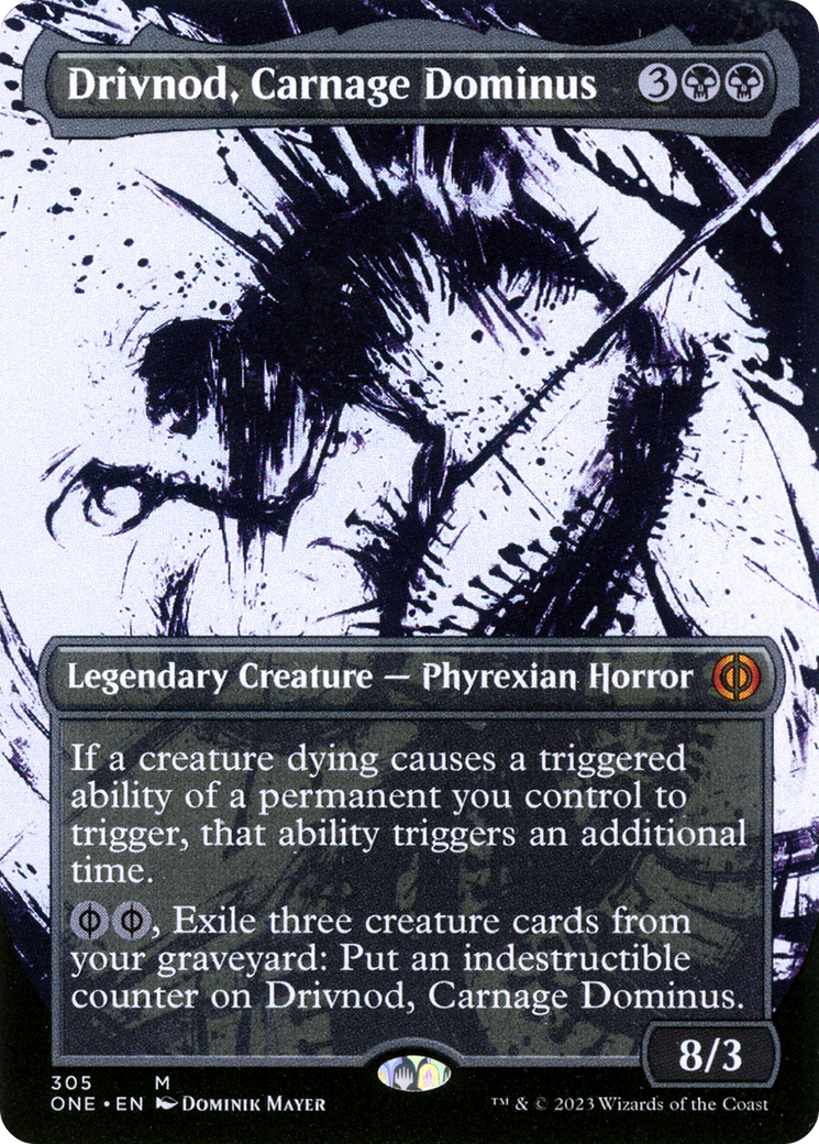 Drivnod, Carnage Dominus (Borderless Ichor) [Phyrexia: All Will Be One] | Yard's Games Ltd