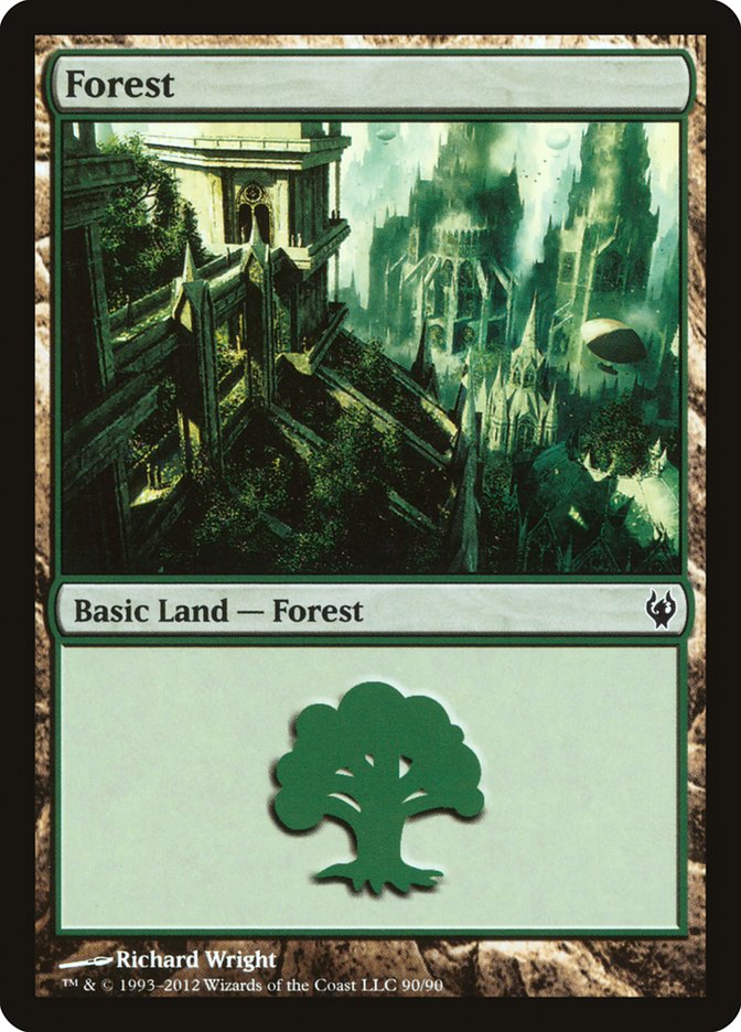 Forest (90) [Duel Decks: Izzet vs. Golgari] | Yard's Games Ltd