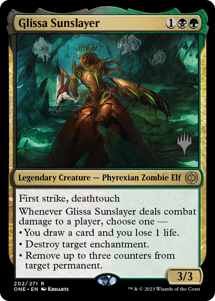 Glissa Sunslayer (Promo Pack) [Phyrexia: All Will Be One Promos] | Yard's Games Ltd
