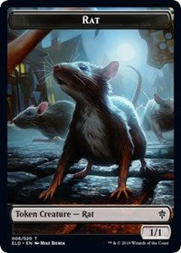 Rat // Food (17) Double-Sided Token [Throne of Eldraine Tokens] | Yard's Games Ltd