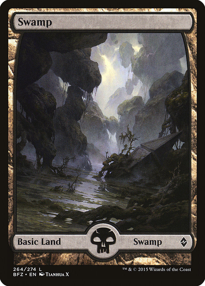 Swamp (264) (Full Art) [Battle for Zendikar] | Yard's Games Ltd