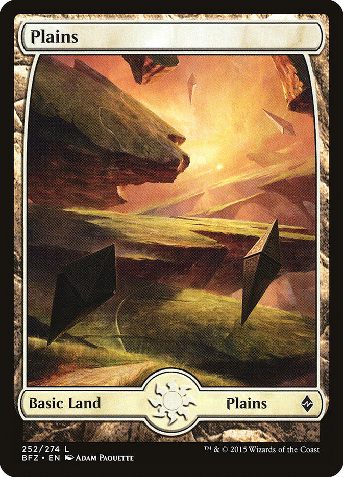 Plains (252) (Full Art) [Battle for Zendikar] | Yard's Games Ltd