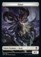 Zombie // Goat Double-Sided Token [Streets of New Capenna Commander Tokens] | Yard's Games Ltd