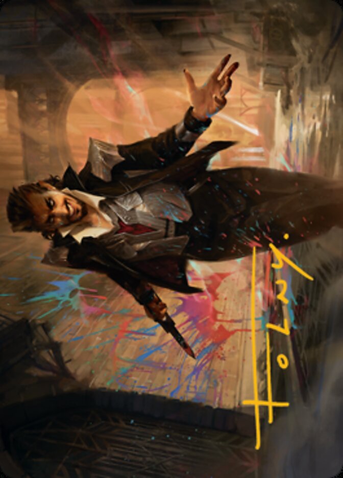 Anhelo, the Painter Art Card (Gold-Stamped Signature) [Streets of New Capenna Art Series] | Yard's Games Ltd