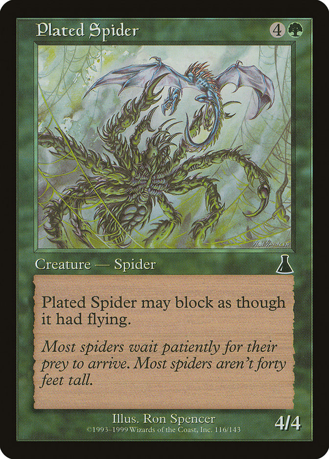 Plated Spider [Urza's Destiny] | Yard's Games Ltd