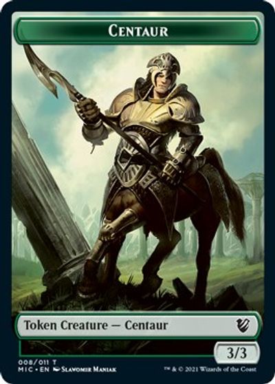 Centaur // Wolf Double-Sided Token [Innistrad: Midnight Hunt Commander Tokens] | Yard's Games Ltd