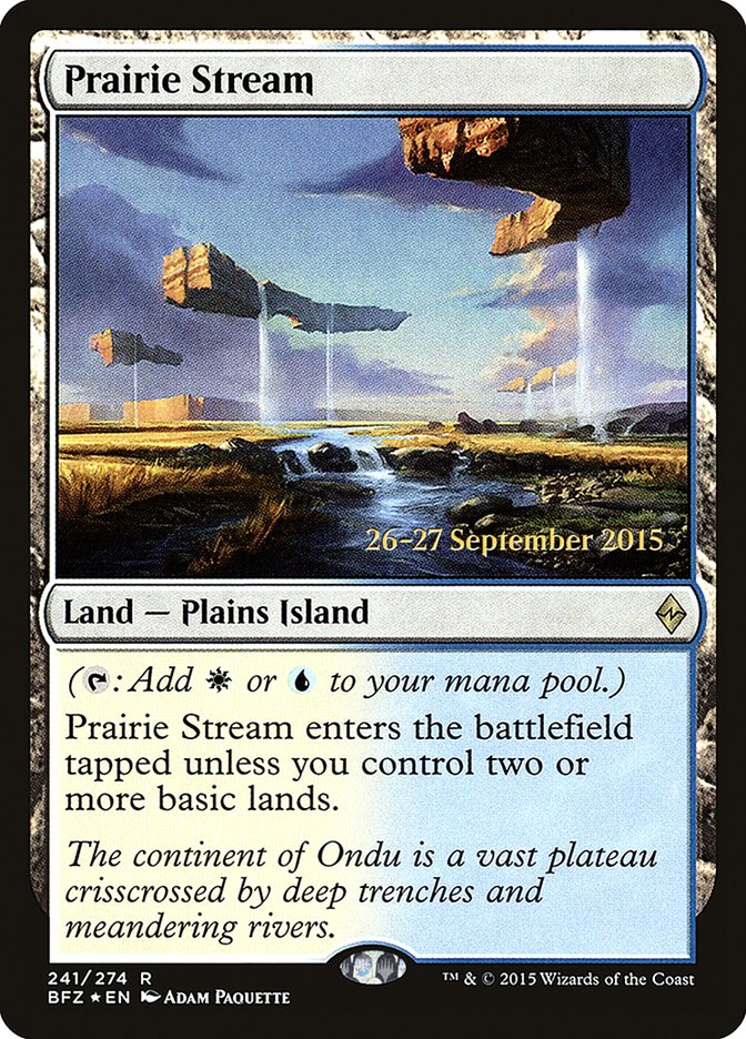 Prairie Stream [Battle for Zendikar Prerelease Promos] | Yard's Games Ltd