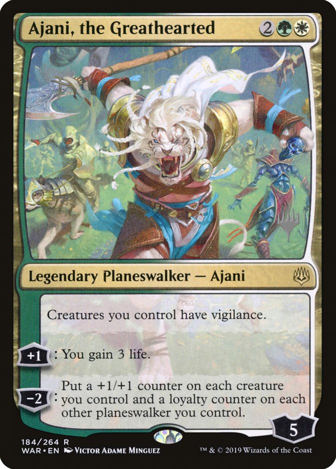Ajani, the Greathearted (Promo Pack) [War of the Spark Promos] | Yard's Games Ltd
