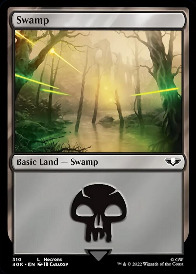 Swamp (310) (Surge Foil) [Warhammer 40,000] | Yard's Games Ltd