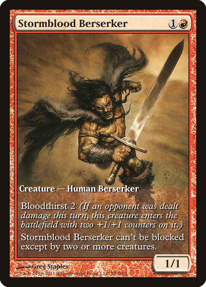 Stormblood Berserker (Extended Art) [Magic 2012 Promos] | Yard's Games Ltd