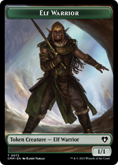 Elf Warrior // Cleric Double-Sided Token [Commander Masters Tokens] | Yard's Games Ltd
