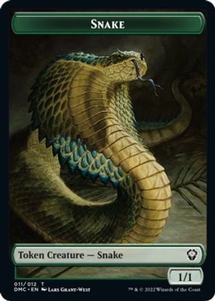 Human // Snake Double-Sided Token [Dominaria United Commander Tokens] | Yard's Games Ltd