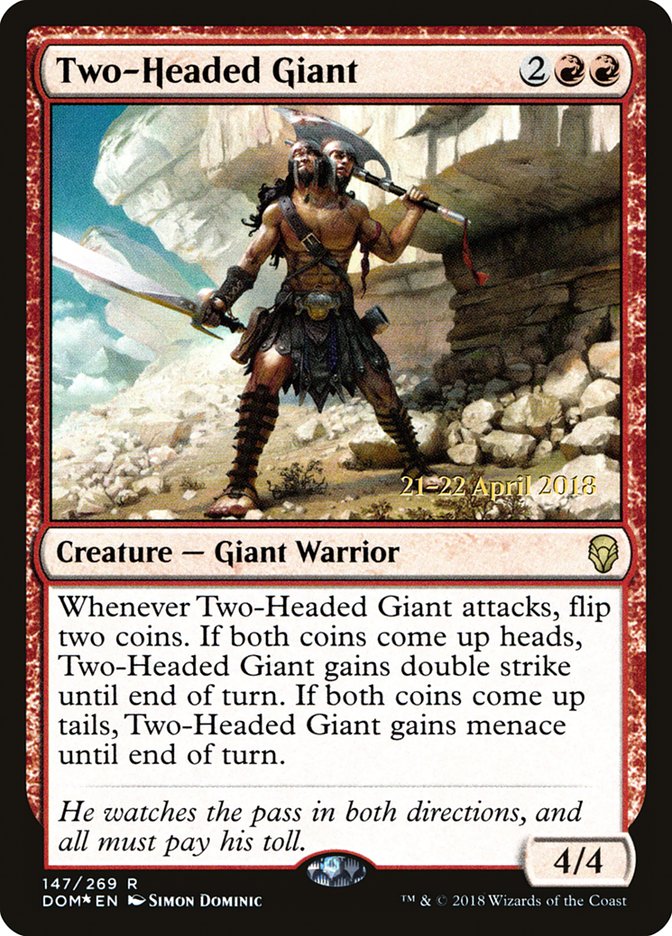 Two-Headed Giant [Dominaria Prerelease Promos] | Yard's Games Ltd