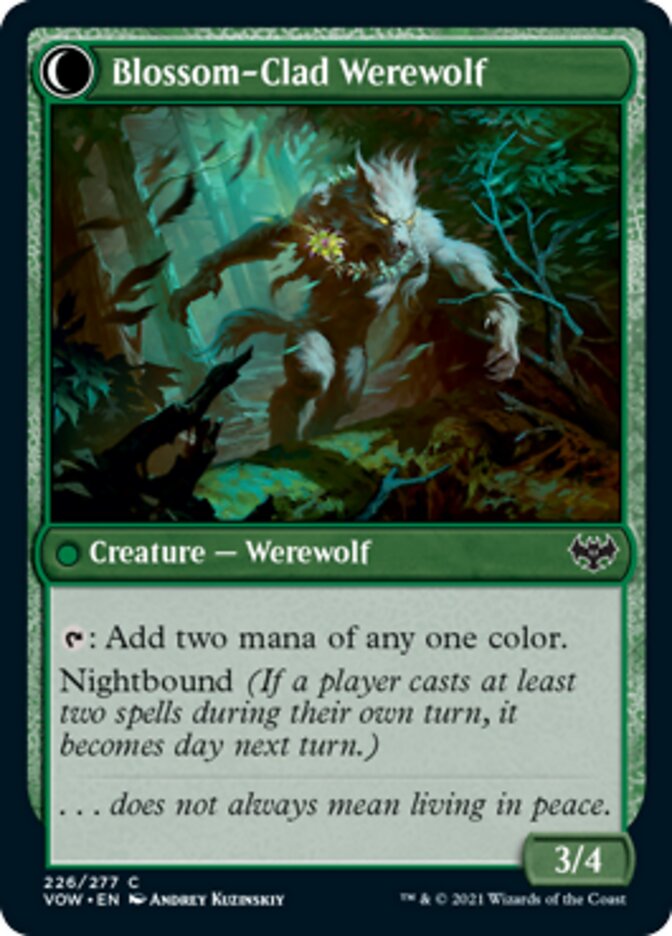 Weaver of Blossoms // Blossom-Clad Werewolf [Innistrad: Crimson Vow] | Yard's Games Ltd