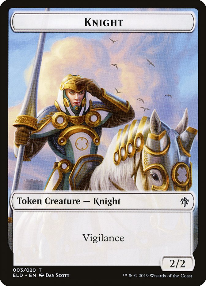 Knight Token [Throne of Eldraine Tokens] | Yard's Games Ltd